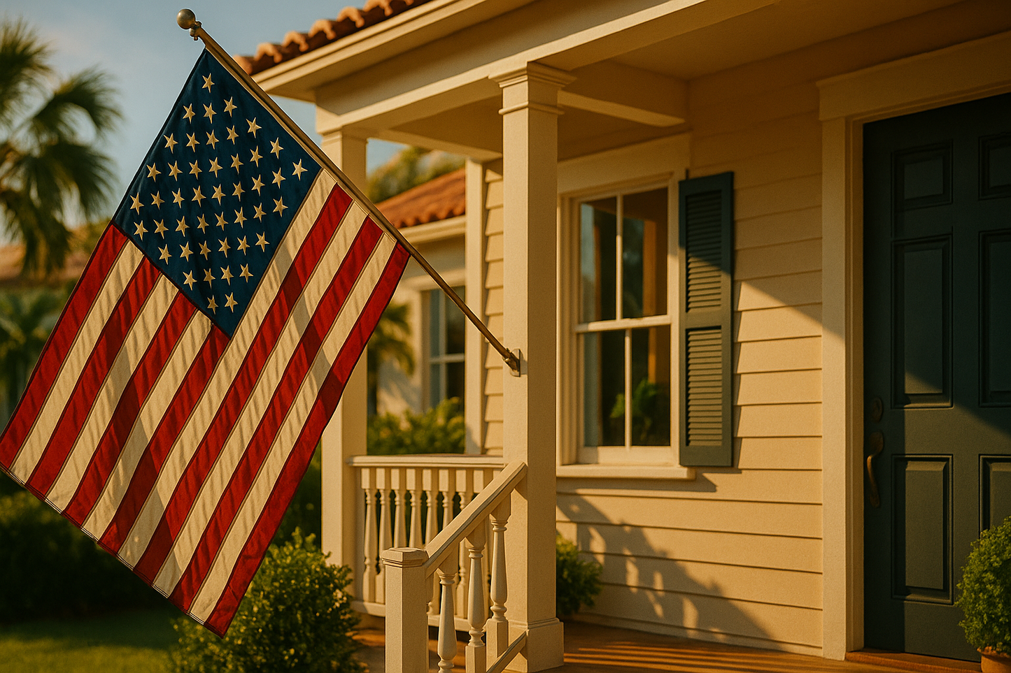 American Flag 🇺🇸 + Installation – Professionally Mounted (Miami-Dade Only)